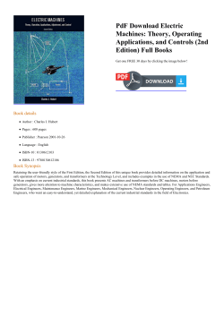 PdF Electric Machines: Theory, Operating