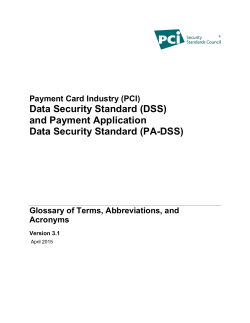 Glossary of Terms, Abbreviations, and Acronyms