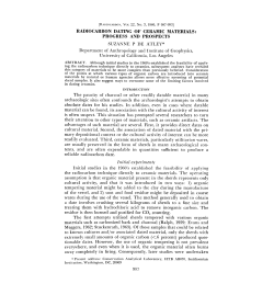 RADIOCARBON DATING OF CERAMIC MATERIALS : PROGRESS