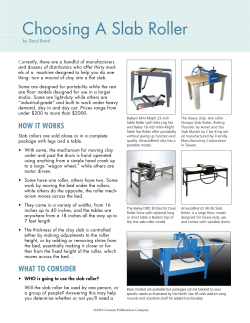 Choosing A Slab Roller