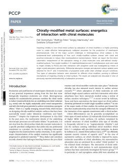 Chirally-modified metal surfaces - Max-Planck