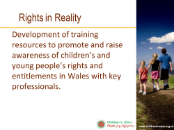Children in Wales *Plant yng Nghymru