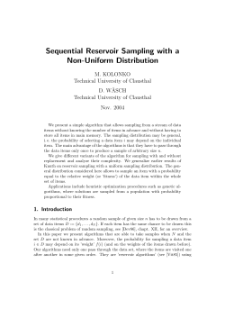 Sequential Reservoir Sampling with a Non