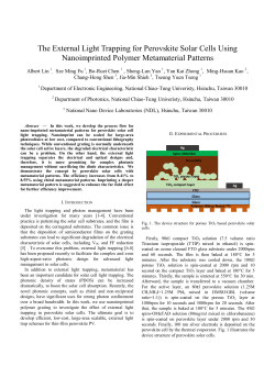 The External Light Trapping for Perovskite Solar Cells Using