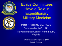 Pro Con Ethics Committees Have a Role in Expeditionary Military