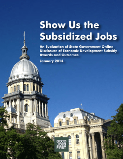 Show Us the Subsidized Jobs