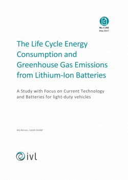 The Life Cycle Energy Consumption and Greenhouse Gas