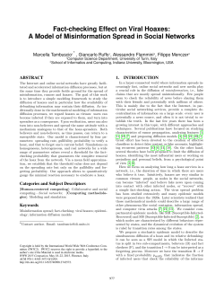 Fact-checking Effect on Viral Hoaxes: A Model of