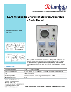 LEAI-45 Specific Charge of Electron Apparatus