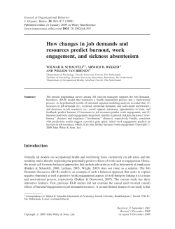How changes in job demands and resources predict burnout, work