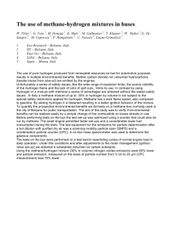 The use of methane-hydrogen mixtures in buses