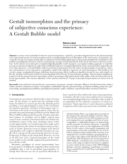 Gestalt isomorphism and the primacy of subjective conscious