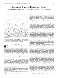 Sequential Chinese Restaurant Game - SIG@UMD