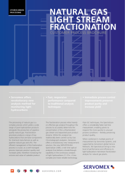 natural gas light stream fractionation
