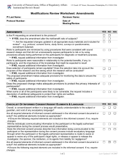 Continuing Review Worksheet