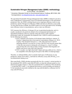 Sustainable Nitrogen Management Index (SNMI)
