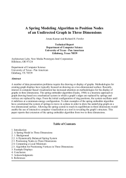 A Spring Modeling Algorithm to Position Nodes of an Undirected