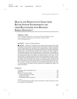 HEALTH AND PRODUCTIVITY GAINS FROM BETTER INDOOR