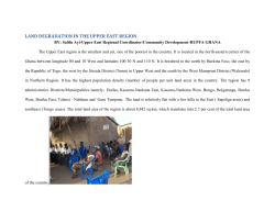 land degradation in the upper east region