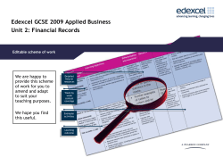 Editable Schemes of Work - Unit 2 - Edexcel