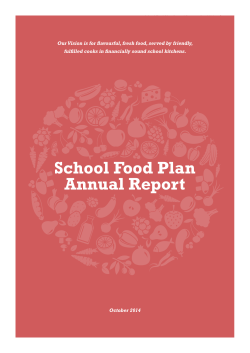 School Food Plan Annual Report