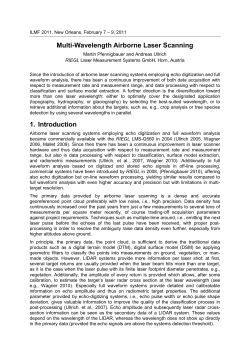 Multi-Wavelength Airborne Laser Scanning 1. Introduction