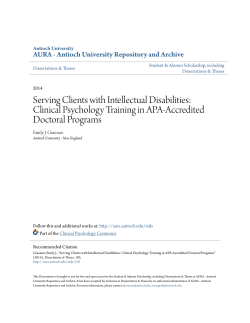 Serving Clients with Intellectual Disabilities - AURA