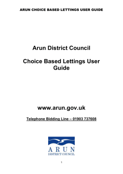 arun choice based lettings user guide