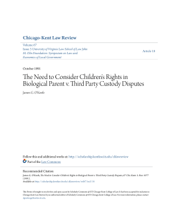 The Need to Consider Children`s Rights in Biological Parent v. Third