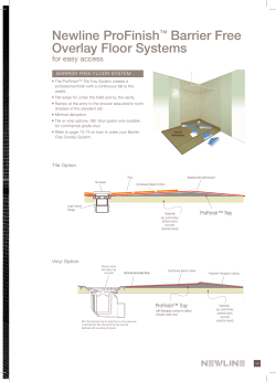 Newline ProFinish&trade; Barrier Free Overlay Floor Systems