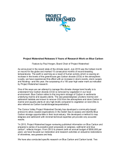 Project Watershed Releases 5 Years of Research