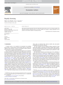 Royalty licensing - University of the Basque Country