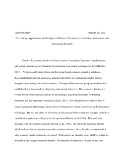 Figure 2 Munzenmaier, C., Rubin, N. (2013). Bloom`s taxonomy