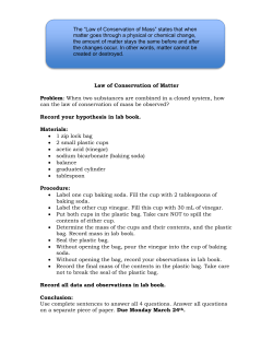 The &ldquo;Law of Conservation of Mass&rdquo; states that when matter goes