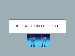 angle of refraction - RMC Science Department