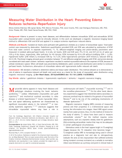 Preventing Edema Reduces Ischemia&ndash;Reperfusion Injury