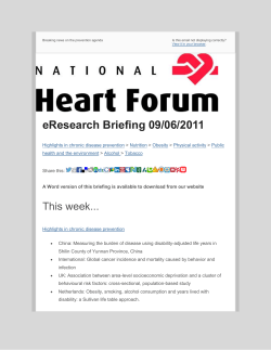 eResearch Briefing 09/06/2011