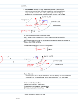 Minute paper: Consider a curved streamline. Consider a small