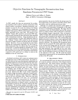 Objective Functions For Tomographic Reconstruction