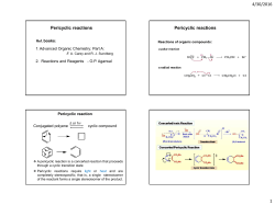 Pericyclic reactions Pericyclic reactions