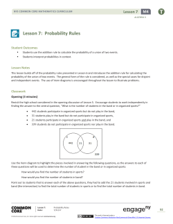 Algebra II Module 4, Topic A, Lesson 7