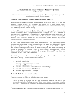 Developing an Access to Justice Strategy