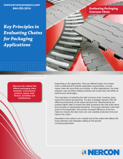 Key Principles in Evaluating Chains for Packaging
