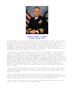 Captain Robert D. Boyer United States Navy Captain Boyer is a