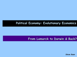 Political Economy: Evolutionary Economics