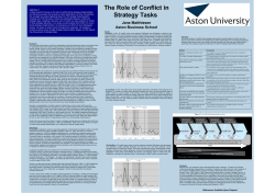 The Role of Conflict in Strategy Tasks