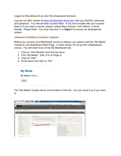 Kaltura Instructions