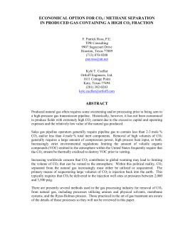 economical option for co2 / methane separation in produced gas