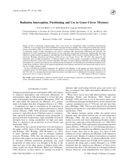 Radiation Interception, Partitioning and Use in Grass