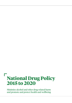 National Drug Policy 2015 to 2020